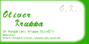 oliver kruppa business card